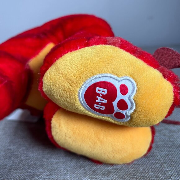 Build A Bear Dinosaur Tyrannosaurus Rex Stuffed Animal Plush Toy Red Striped - Picture 8 of 12